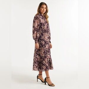 Floral Maxi Dress with Long Sleeves